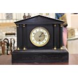 Victorian Slate Mantle Clock, architectural classical form