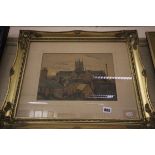 English School Early 20th century Watercolour Townscape, signed