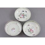 Three 18th century Porcelain Dishes