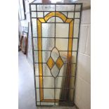 Antique Leaded Stained Glass Panel