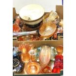 Large Collection of Carnival Glass to include some American and Good Luck together with a Falconware