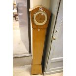 Mid 20th century Smiths Pale Oak Cased Grandmother Clock