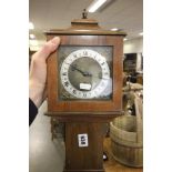 Small Mahogany Cased Drop Dial Wall Clock