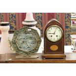 Edwardian Two Train Mantle Clock and an Art Deco Mantle Clock