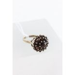 Late 19th / Early 20th century Three Tier Garnet Cluster Ring