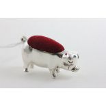 Silver 'Pig' Pin Cushion