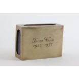 9ct Gold Matchbox Holder, plain form engraved 'From Vera 1923-1973'