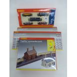 Four boxed & unused OO gauge Hornby model railways accessories including R6290 Assorted Wagons/