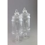 Pair of Shop Display Victorian Style Glass Sweet Jars