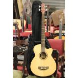 Tenson Electro-Acoustic Bass Guitar in Canvas Case