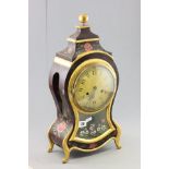Ornate French Style Mantle Clock with painted wooden case