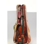 Cased Leon Paroche Violin