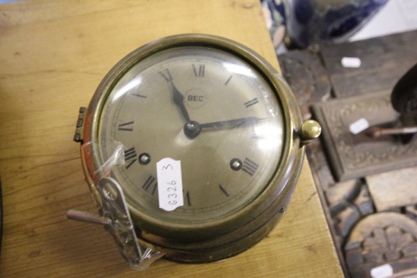 Brass BEC BulkHead Circular Clock