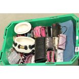 Tub of Trinket Boxes and Handbags