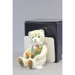 Boxed Royal Crown Derby Paperweight, Regal Goldie Bear, limited edition no. 396/1000 with