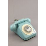 Retro Push Button Telephone in French Blue