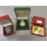 Three Enamel Army Badges plus Bevin Boy Veteran Badge