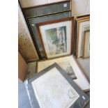 Four Framed and Glazed Coaching Scene Prints plus a Mounted Map of Wiltshire
