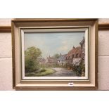 20th century Oil Painting on Canvas of Winkle Street, Isle of Wight by George Horne and with