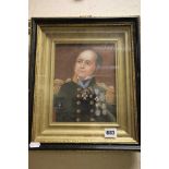 Hogarth Framed Oil Painting Portrait of Rear Admiral Sir John Franklin (Franklin was famous for