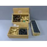 Two Boxed Wooden Chess Sets (one labelled Staunton) plus and Imperial Dominoes Set in original