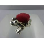 Silver Frog Pin Cushion