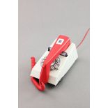 Retro Red & White Trim Phone