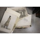 Large Quantity of Unframed Prints, Engravings and Ephemera