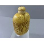 Bone Snuff Bottle in the form of a Pisces Fish