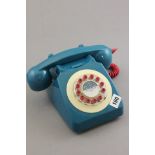 Retro Petrol Blue push button Telephone