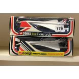 Two Boxed Corgi Concordes, numbers 650 and 651