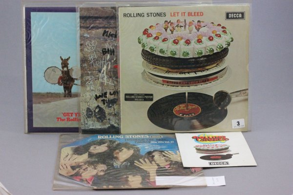 Rolling Stones Vinyl - 4 LPs including Through The Past, Darkly (Big Hits Vol. 2) LKLK5019 Octagonal