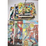 Group of Spiderman and Marvel comics including issues 71, 84, 93, 97 etc condition poor-fair
