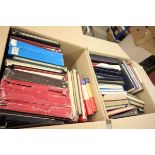 Two boxes of stamp albums containing a large quantity of GB mint and used plus part sheets etc, some