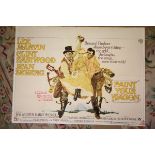Film Poster - UK Quad Paint Your Wagon starring Lee Marvin & Clint Eastwood (folded)