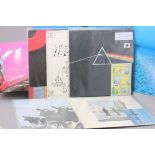 Vinyl - Five Pink Floyd albums including Atom Heart Mother (no EMI) small sticker mark on label