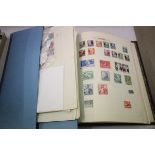 Simplex Album with quantity of mint & used German postage stamps hinged & a blue folder with loose