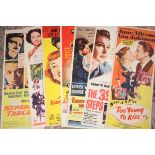 Film Posters - 7 1950/60's posters 36" x 14" approx including Too Young To Kiss, The 39 Steps, The