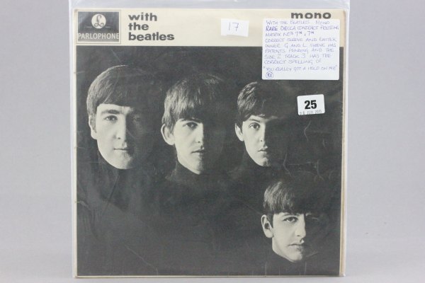 Vinyl - The Beatles With The Beatles Decca contract pressing LP with 7 and 7 matrix and pronounced