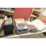 Three suitcases of world stamps used & hinged in stamp albums and loose plus a quantity of GB mint