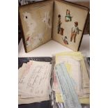 Folder containing large quantity of Bill Heads plus a Victorian Scrapbook