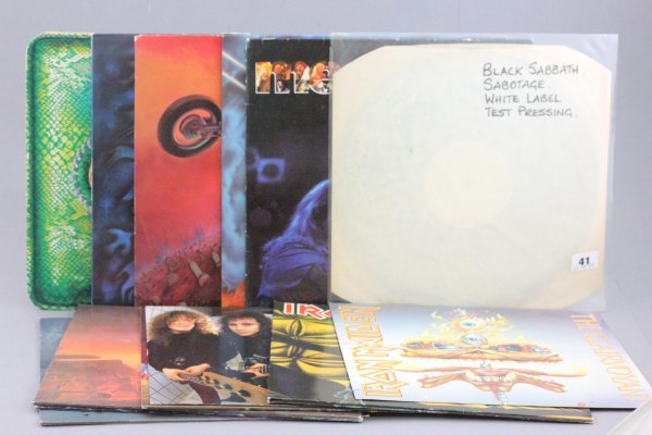 Vinyl - 14 Heavy Metal & Rock LPs including Dio x4 studio albums, Iron Maiden x2, Alice Cooper