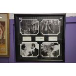 Film Autograph - Framed & glazed My Fair Lady montage including individual autographs of Audrey