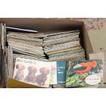 Two cartons of of cigarette and tea card albums, some stuck, including Brooke Bond, Wills, Players