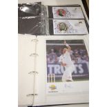 Two Autographed Editions albums of autographed stamp issues including Ian Botham, Henry Cooper,