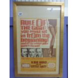 Film Poster - Framed & glazed 1966 Warner Bros A Big Hand For The Little Lady starring Henry Fonda