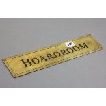 Brass 'Boardroom' Sign