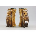 Pair of Sylvac Owl Spill Vases