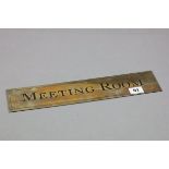 Brass 'Meeting Room' Sign