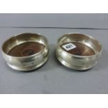 Pair of Silver Bottle Coasters